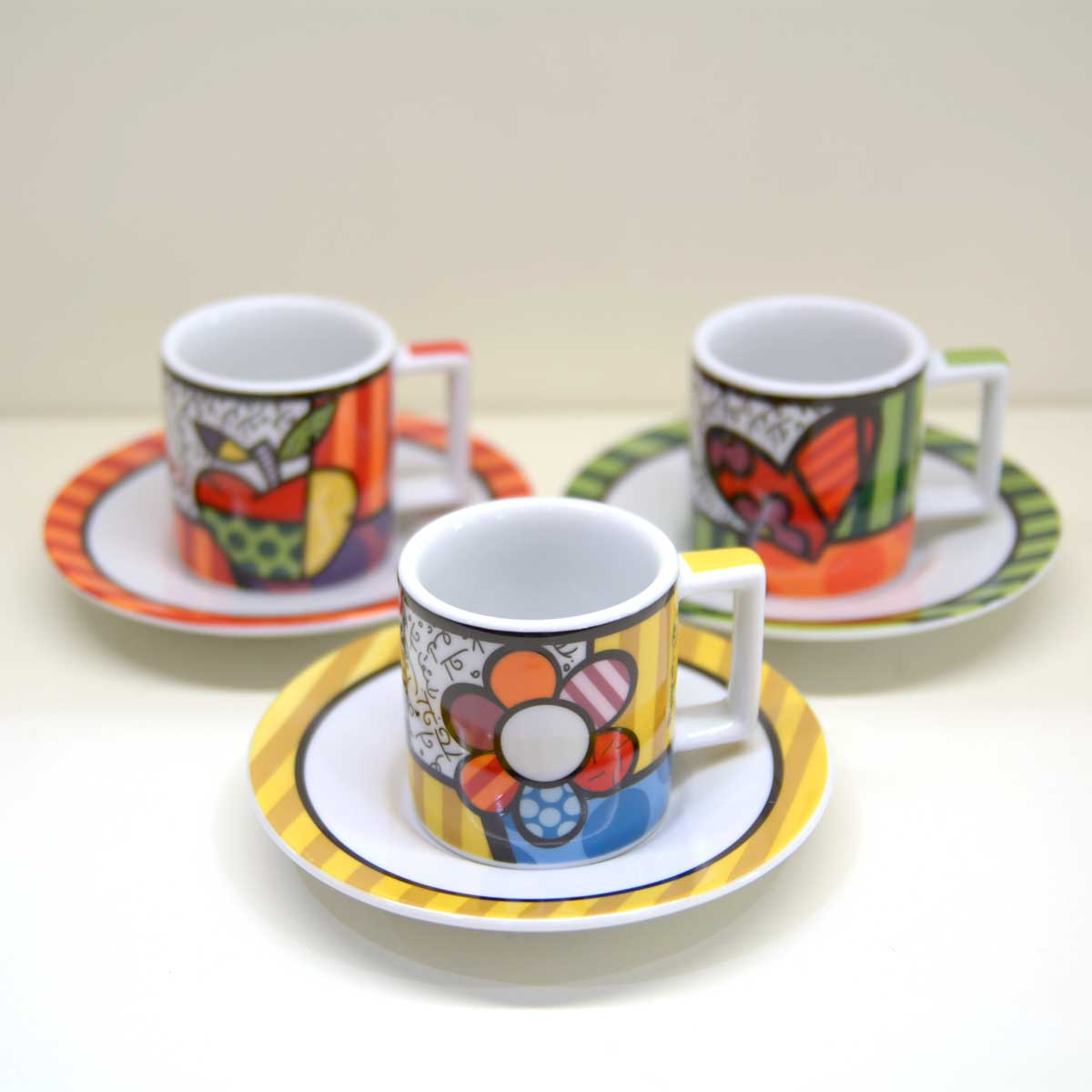 Set 2 tazze caffè con piatto - Classic Gallery