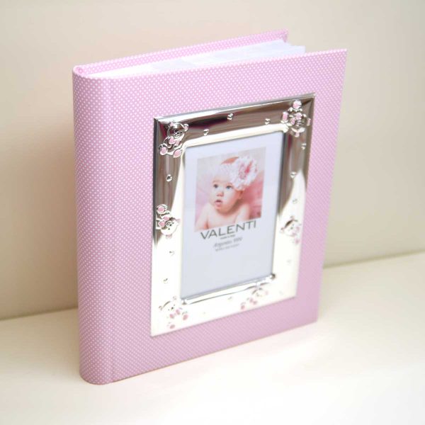 Album portafoto decoro orsetto rosa