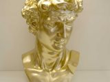 Busto David porta piante decorato oro