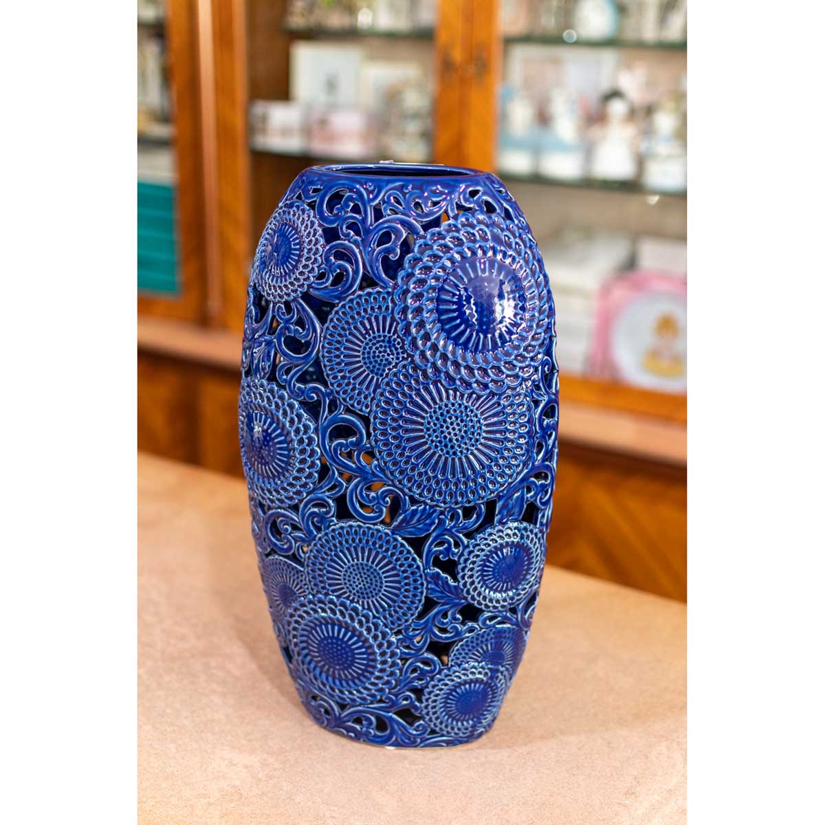 Vaso Ceramica blue cobalto