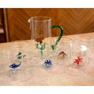 Brocca Con Manico - Set 6 Bicchieri Collezione “Deep Sea Treasure”