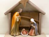 Presepe Sacra Famiglia 3 pezzi con capanna “Holy Family”