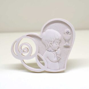 Bomboniere comunione soggetto bambino decorazione con glitter