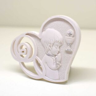 Bomboniere comunione soggetto bambino decorazione con glitter