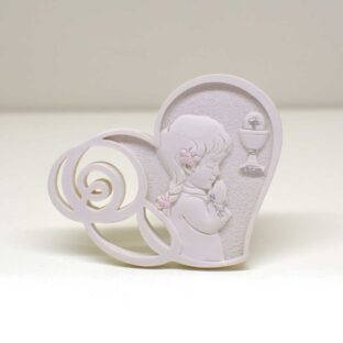 Bomboniere comunione soggetto bambina decorazione con glitter