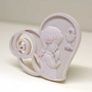 Bomboniere comunione soggetto bambina decorazione con glitter