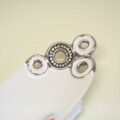 Ciotola ovale con decori platino e applicazioni Swarovski