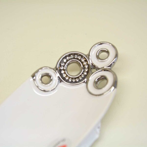 Ciotola ovale con decori platino e applicazioni Swarovski