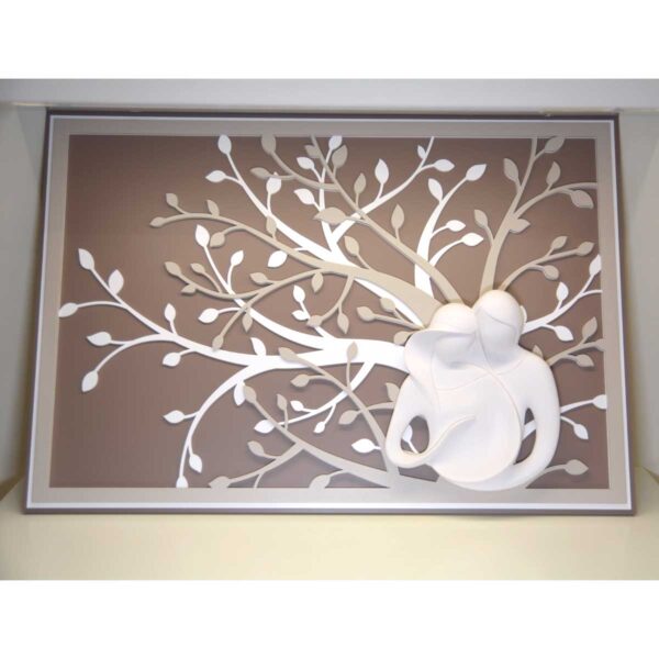 Quadro rettangolare Coppia stilizzata ed albero della vita Quadro rettangolare Coppia stilizzata ed albero della vita