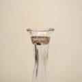 Vasetto portafiore molato e decorato platino