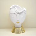 Vaso Testa Donna decoro oro