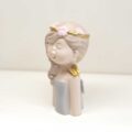 Figurina mezzo busto Ragazza con farfalla
