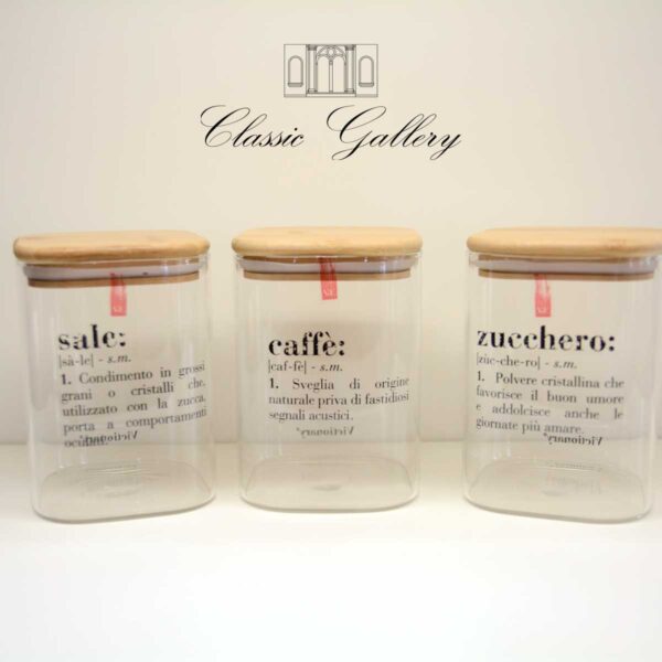 Set 3 Barattoli  Cucina Con Tappo Ermetico