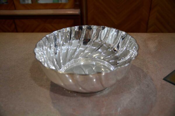 Centrotavola Rotondo Torchon "Moderna" Silver Plated Centrotavola Rotondo Torchon "Moderna" Silver Plated