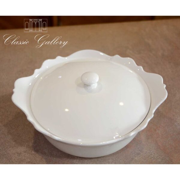 Servintavola Con Coperchio Kalika Bianco