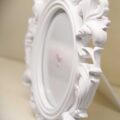 Portafoto Ovale Barocco bianco