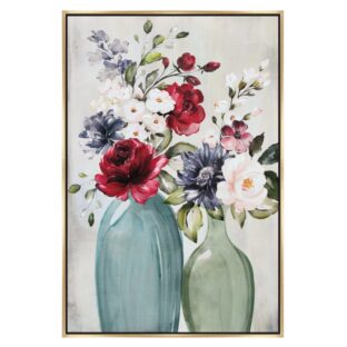 Quadro Con Cornice Sottile "Vasi Con Fiori"