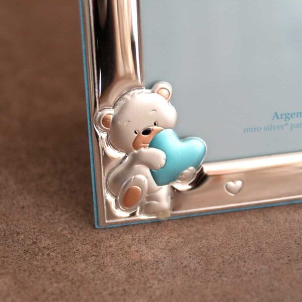 Portafoto Rettangolare Maschietto "Orsetto Cuore"