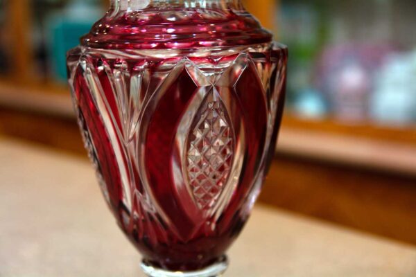 Vaso Portafiori Incamiciato Bordeaux