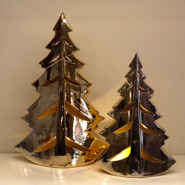 Albero Pino Traforato Con Luce Al Led