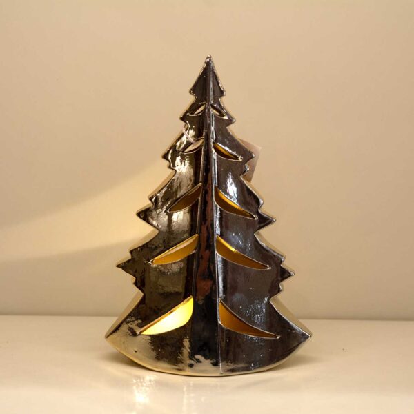 Albero Pino Traforato Con Luce Al Led