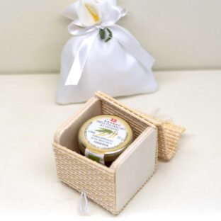 Scatola Bambù Con Miele con confezione