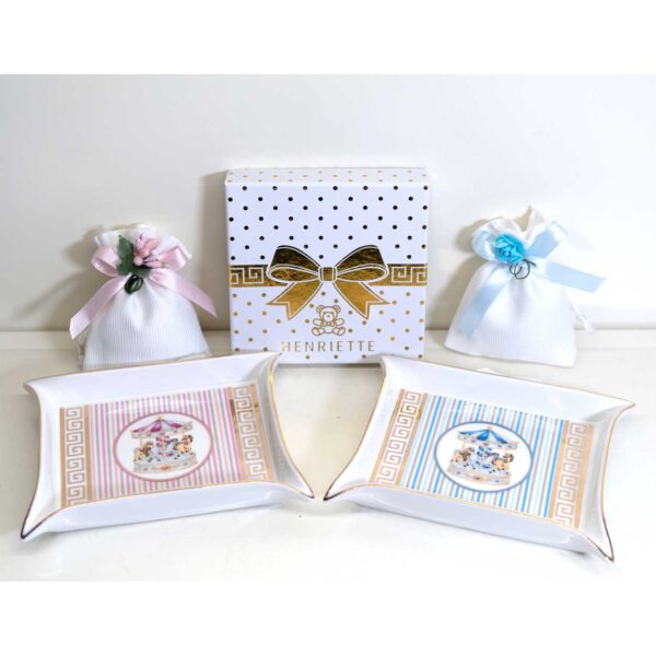 Piattino Svuota tasche rettangolare Azzurro – Rosa