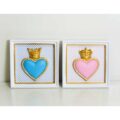 Quadretto Cuore Azzurro – Cuore Rosa