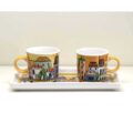 Servizio Caffe' per 2 Persone "Paese Mio Giallo"