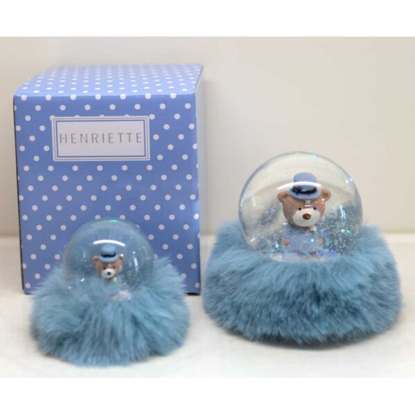 Globo Orsetto Azzurro Vetro e Peluche