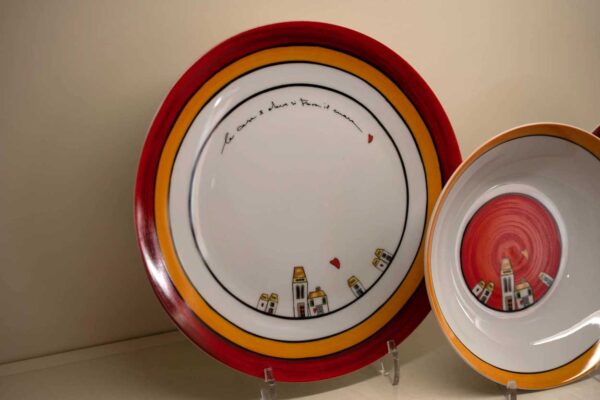 Posto Tavola 3 Pezzi "Le Casette - Rosso"