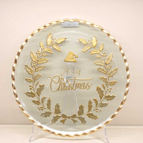 Piatto Natalizio “Merry Christmas” Oro