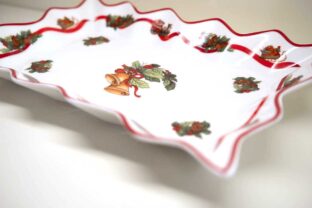 Centro Tavola Rettangolare Smerlato "Christmas Whishes"