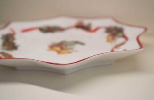 Piatto Natale Smerlato “Christmas Whishes”