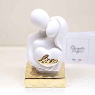 Statuina Coppia "Abbraccio" base Oro