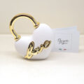 Lucchetto "Cuore" Bianco - Oro