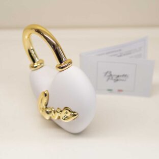 Lucchetto "Cuore" Bianco - Oro