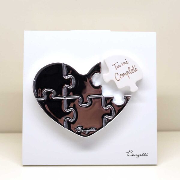 Quadro "Cuore Puzzle" colore Argento Quadro "Cuore Puzzle" colore Argento
