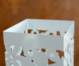 Portaombrelli Bianco Metallo Traforato