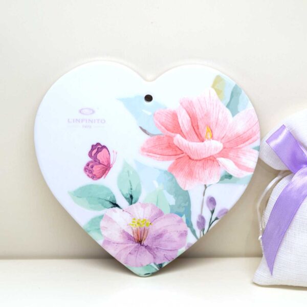 Sottopentola Cuore “Fiori Aquarel”