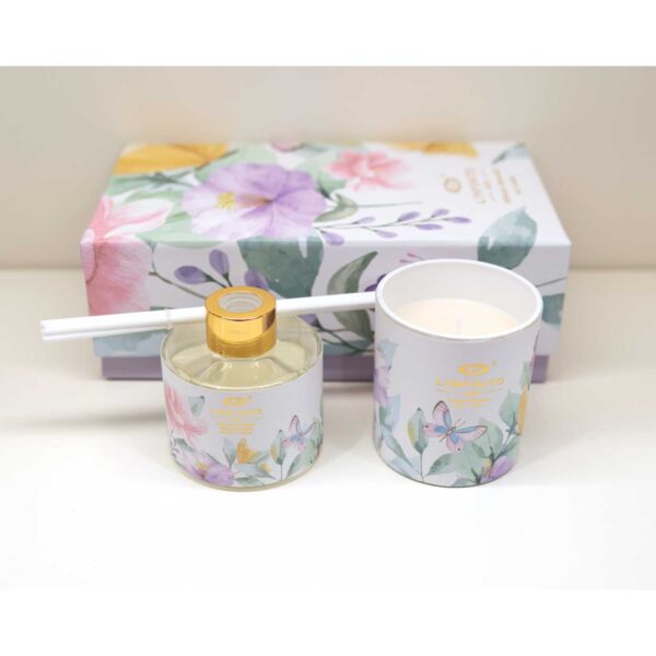 Set Candela e Diffusore “Fiori Aquarel”