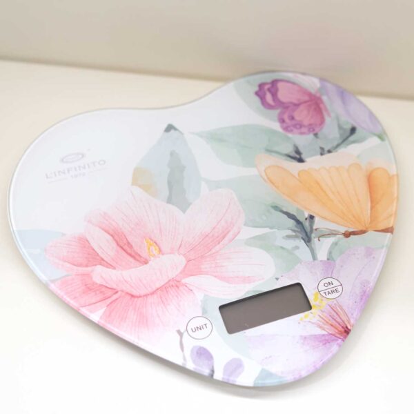 Bilancia Elettronica a Cuore "Fiori Aquarel"