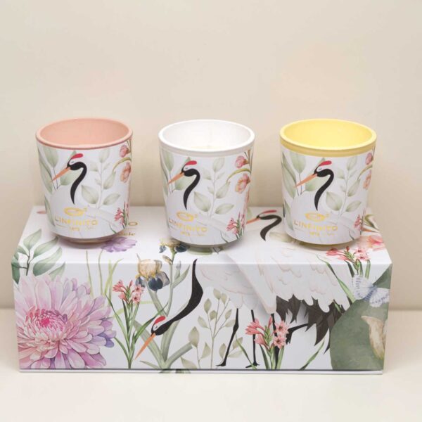 Set 3 Candele in Vetro “Grù”
