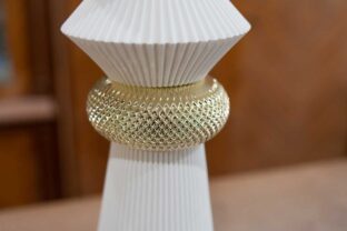 Vaso Portafiori "Modular" Bianco-Oro