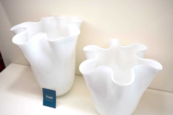 Vaso Portafiori Vetro Bianco "Brahma" Vaso Portafiori Vetro Bianco "Brahma"