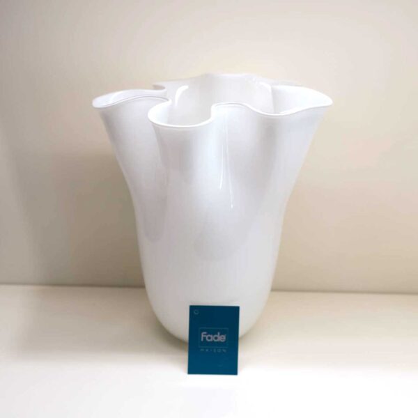 Vaso Portafiori Vetro Bianco "Brahma" Vaso Portafiori Vetro Bianco "Brahma"