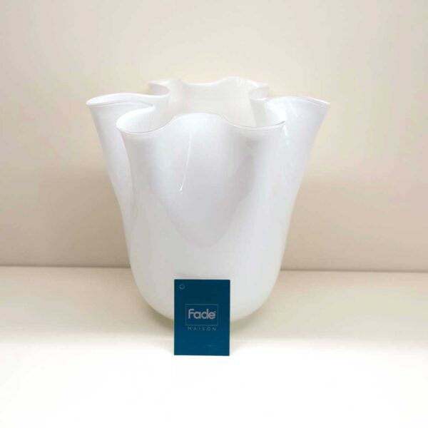 Vaso Portafiori Vetro Bianco "Brahma" Vaso Portafiori Vetro Bianco "Brahma"