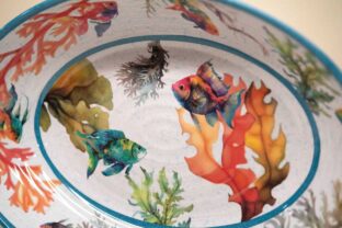 Ciotola Ovale - Risottiera - Collezione "Mare-Mare"