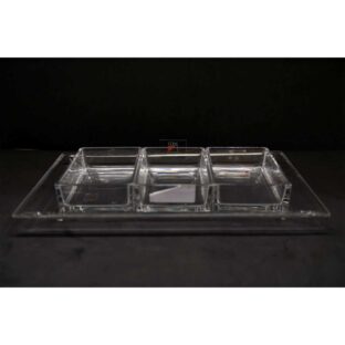 Antipastiera Rettangolare 3 Settori "Cubo"