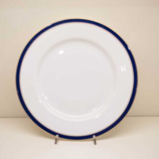 12 Piatti Piani "Golden Blue" Royal Bone China